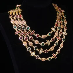 ESKEEM Rainbow Tennis Choker Women Jewelry Iced Out Multi Color Gemstone Necklace Colorful Stone Men Chain