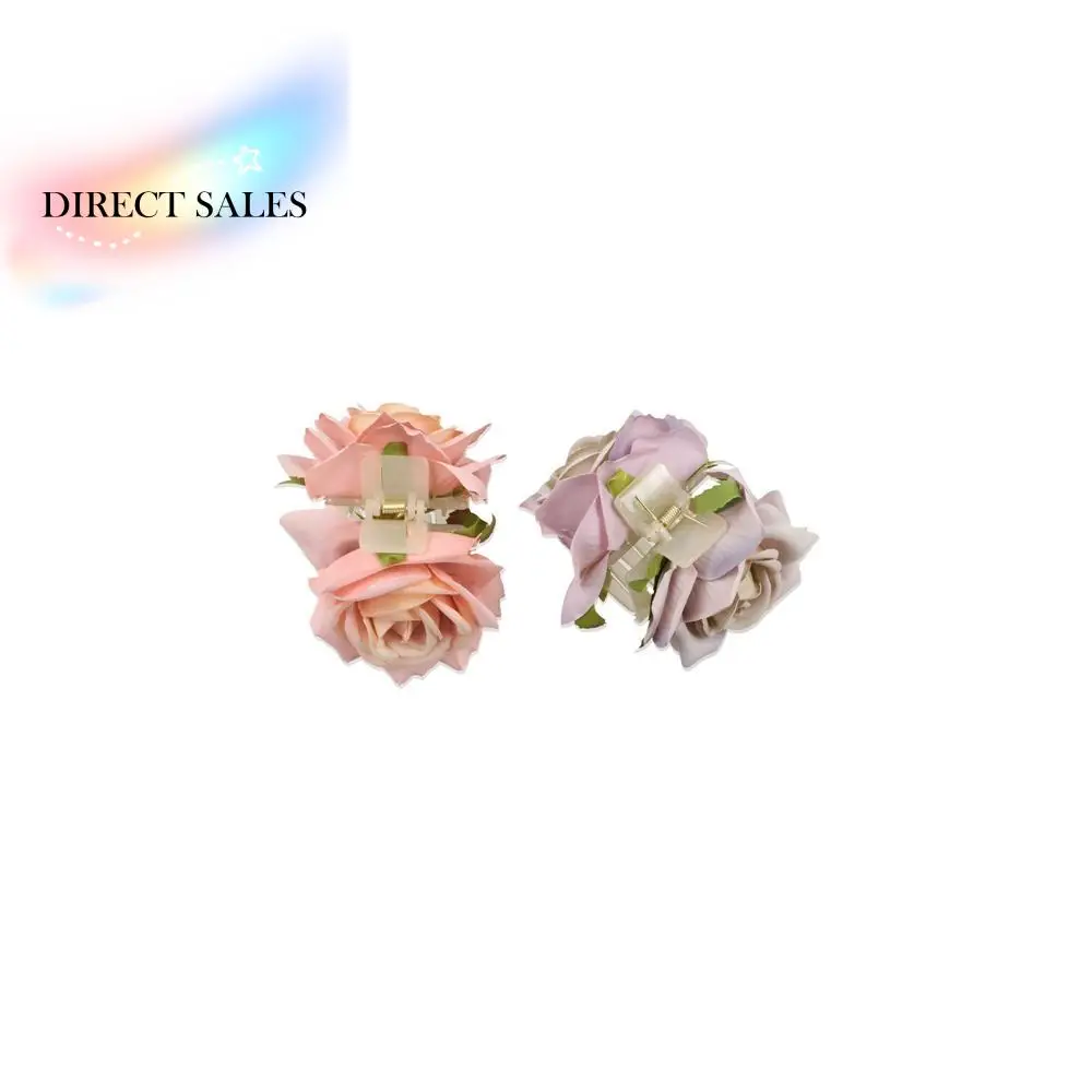 

Creative Peony Flower Flower Hair Claw Cloth Shark Clip Rose Hair Clip Cute Hairpin Korean Style Headwear Large Shark Clip Girl