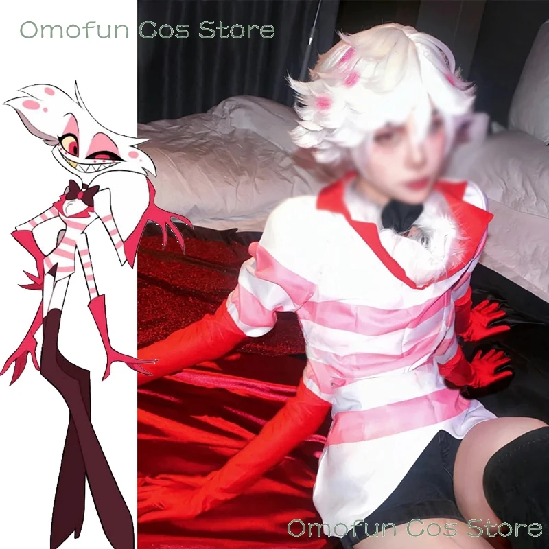 

Anime Hazbin Angel Dust Hotel Cosplay Costume Spider AD Unisex Suit Four Leg Clothes Uniform Angel Sexy Halloween Party 2024