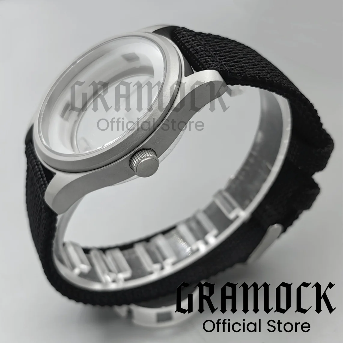 Gramock 42 مللي متر الرجال ريترو نحى ماتي ساعة حزام مضيئة الهاتفي الياقوت GlassFit NH35 NH36 الحركة التلقائية مقاوم للماء