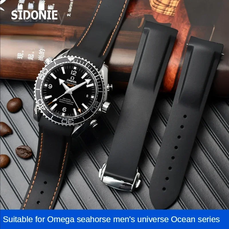 

Silicone Watch Strap for Omega Watch AT150 SeaMaster 007 Men's Universe Ocean Series Rubber Sports Strap for Seiko 20 22mm