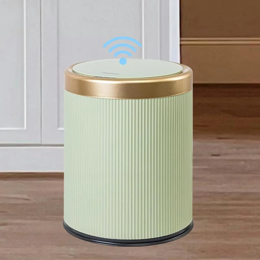 URALFA Automatic Motion Sensor Bathroom Trash Can with Lid 10.5 Liter 2.8 Gallon Touchless Trash Bin Smart Dog Proof Garbage Ca