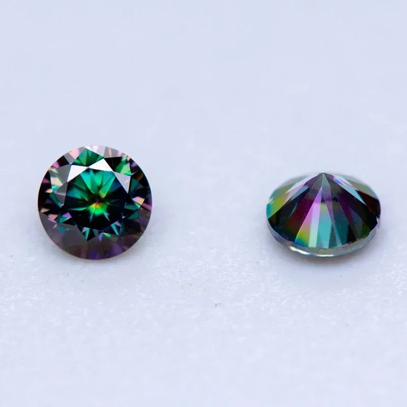 Piedras de moissanita de varios colores, forma redonda, tamaños pequeños, 3,0-4,5mm, VVS1, probador de diamantes de laboratorio para hacer joyería Diy