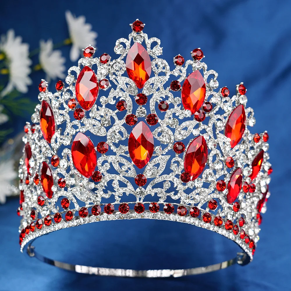 Luxurious Miss World Beauty Pageant Runway Hair Crown High-End Custom Bride Crown Stage Show Crystal Concept Hairband Accessory