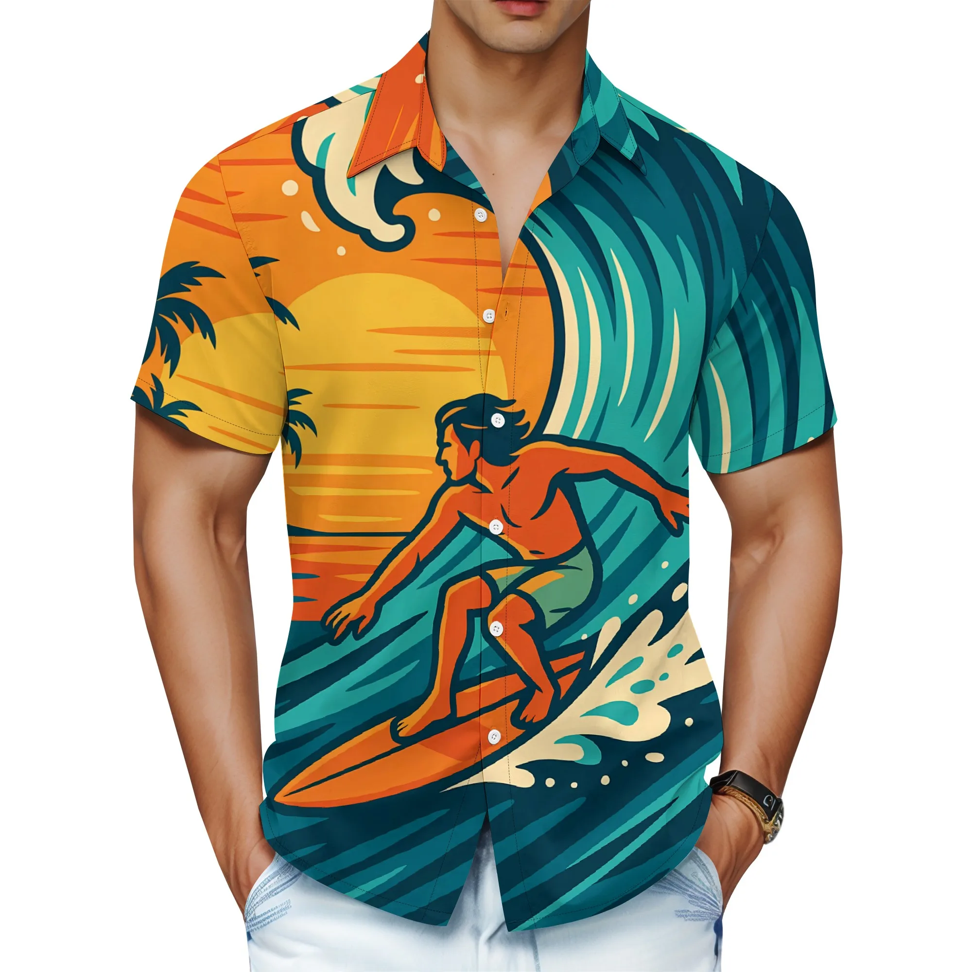 Рисунок 5 - YEAE сине-серая рубашка с принтом