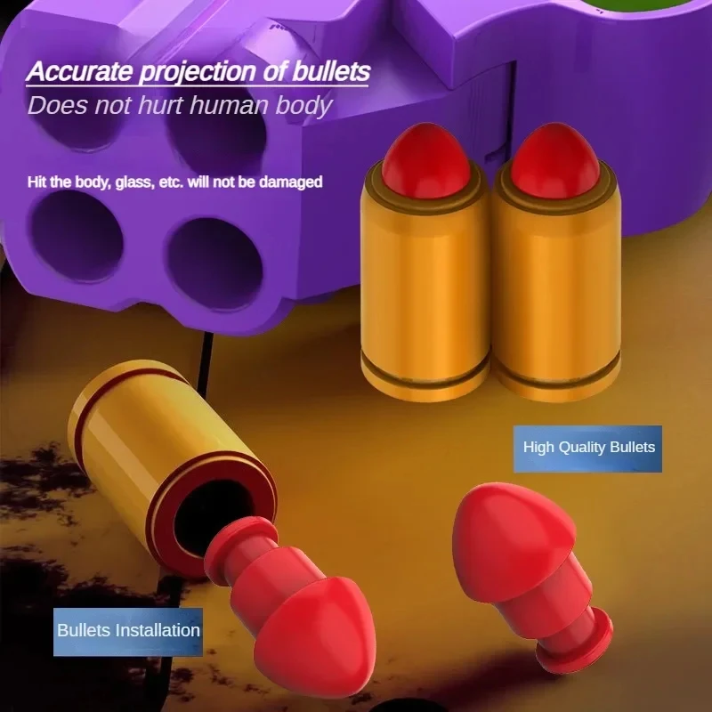 مسدس لعبة للأولاد برصاص لين ، مسدس هواء ، ناسف إطلاق نار مستمر ، طرد قذائف ، صغير ، هدايا أعياد الميلاد للبالغين ، دبوس