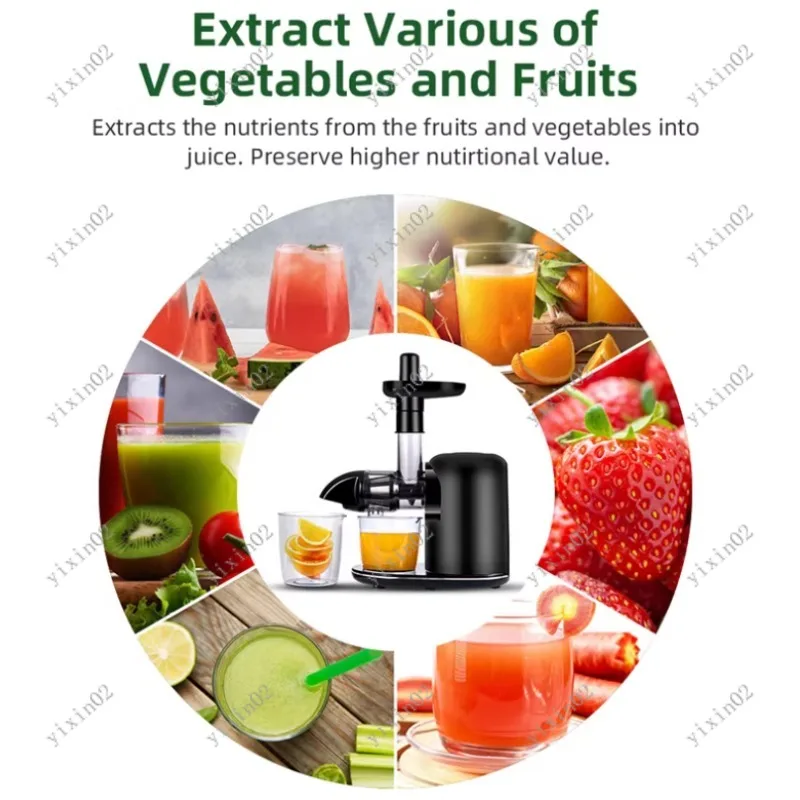 110V Slow Juicer Automatic Masticating Juicer for Fruits Vegetables Celery Original Juice Extractor