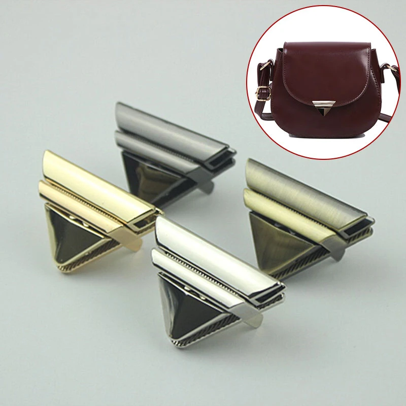 Vintage Bag Metal Clasp Turn Locks Twist Button For DIY Handbag Leather Craft Bag Purse Hardware Elegant Gold Bag Accessories