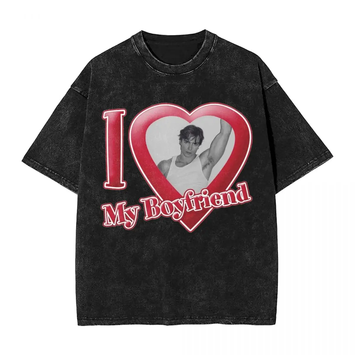 I Love My Boyfriend T-Shirt Nicholas Alexander Chavez Trend Cool T Shirts Retro Tops Summer Cotton Comfortable Oversized Clothes