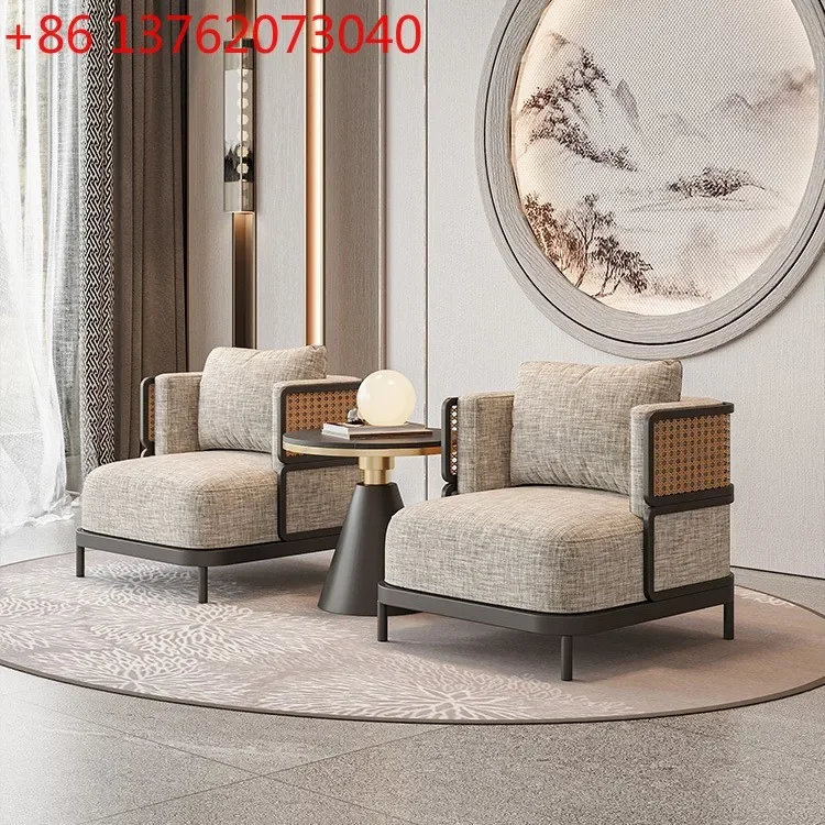 

2026 New Chinese Hotel Lobby Clubhouse Reception and Negotiation Sofa and Coffee Table Combinations