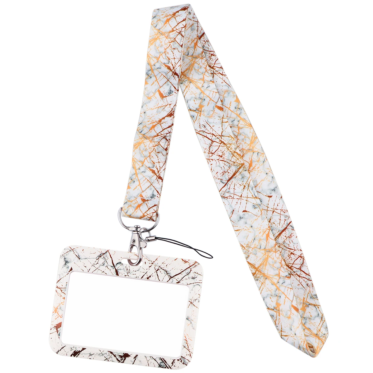 Marble Printing Lanyards Cool Neck Strap Straps Ribbons Phone Buttons ID Card Holder Lanyard Buttons DIY Hanging Rope