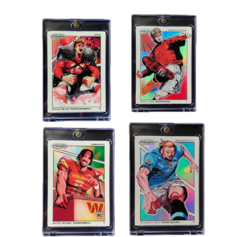 

2024 Rare Prizm Football Comic Manga Reproduction Cards Japanese Style Self-Made DIY Sports Trading Cards Collectible Fan Gifts