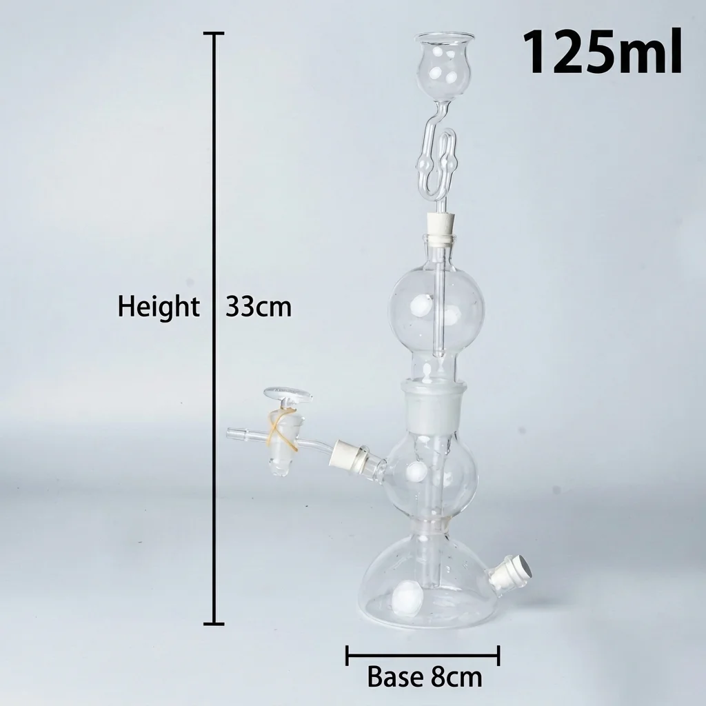 DXY 125ml 250ml Kipp's Apparatus Gas Generating Device Hydrogen CO2 Generator Heavy-Duty Laboratory Glass Equipment
