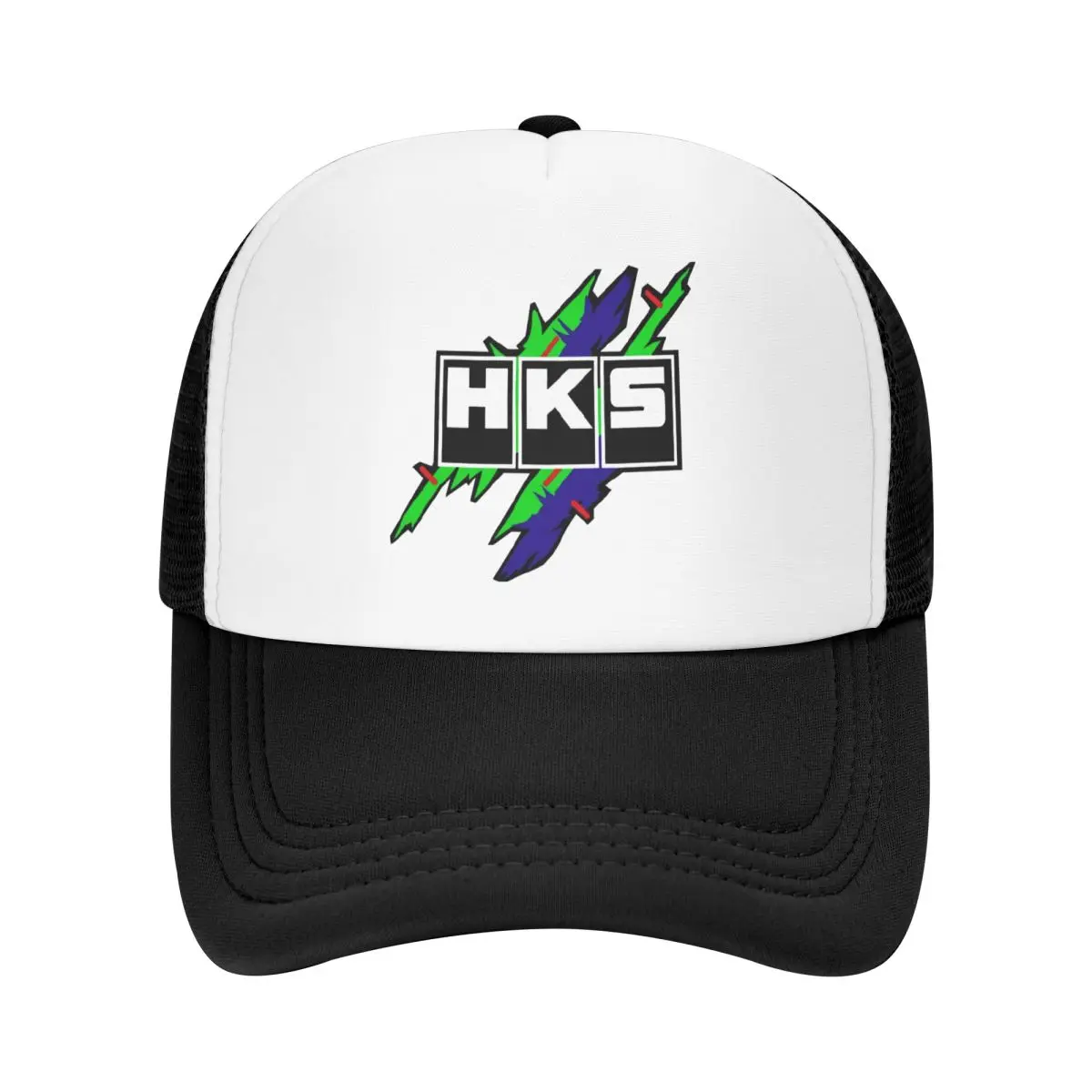 

HKS Logo Mesh Baseball Cap Unisex Fashion Trucker Worker Cap Car Racing Dad Hat Adjustable Polyester Golf Hats Summer