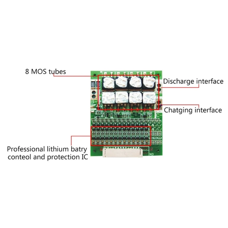 Advanced Safety Circuit Board Multiple String Battery Protections Module Upgrades for 13S 60A Lithiums Battery Packs