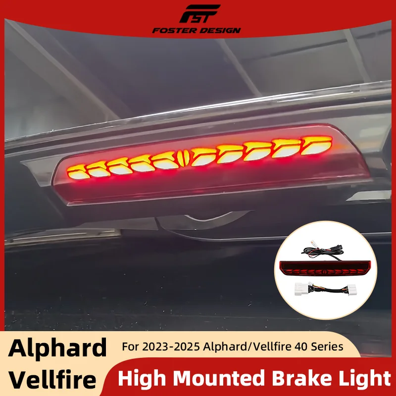 

High Mount Brake Light For Alphard Vellfire 40 Series 2023-2025 Car Additional Brake Lights Upgrade Accessories