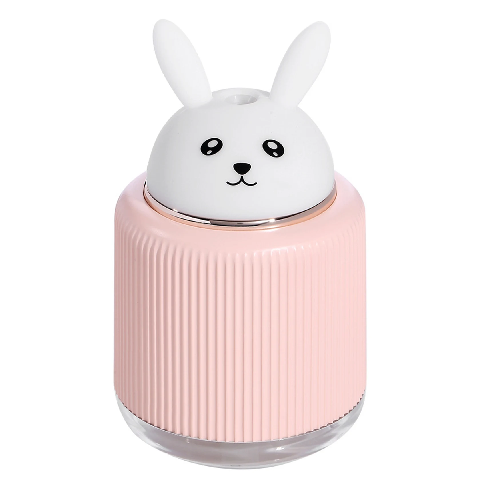 

Portable Cute Air Humidifier with Night Light USB Humidifier Diffuser Air Freshener Mist Maker for Home Car, Pink Rabbit