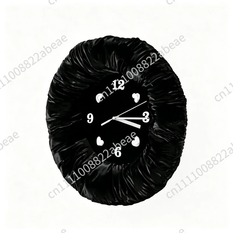 Ins Fabric Clock Creative Soft Decoration Bedroom Wall Decoration Clock Decoration Wall Clock