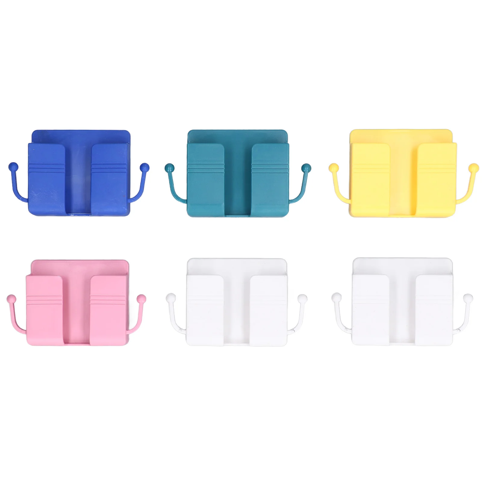 Wall Mount Phone Holder  Multi Purpose Bright Color Wall Charging Phone Stand Plastic Decorative for Bathroom