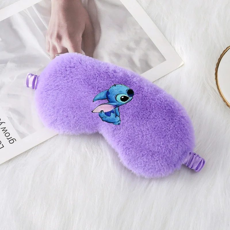 디즈니 스티치 플러시 눈썹 스티치 솔리드 컬러 심플 패션 프린트 점심 수면 쉐이딩 남성과 여성을위한 유니버설 눈썹