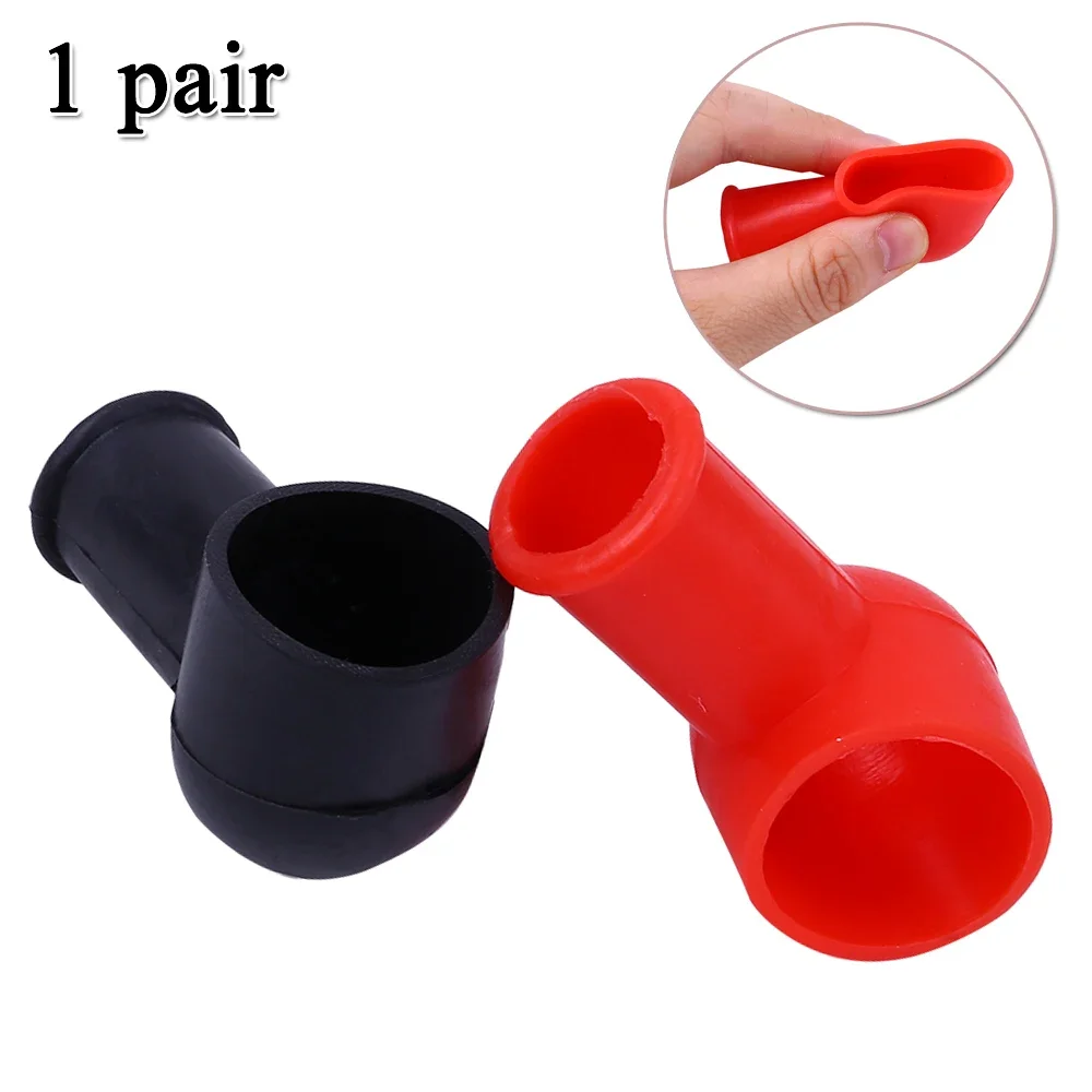 

2pcs Battery Terminal Cover Cap Connector Car Auto Rubber Cover Insulating Positive Practical Useful Accessory