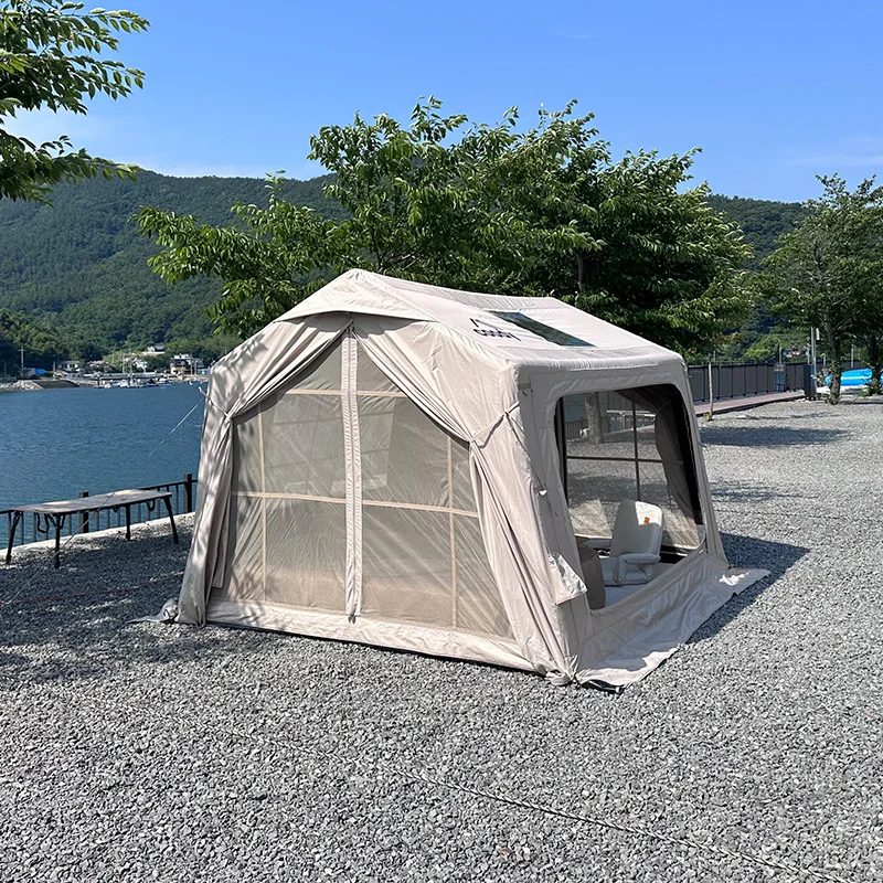 

Надувная палатка Coody 7.0 Air Tent-Beige: Роскошная семейная палатка для кемпинга, отдыха на природе и глэмпинга от производителя