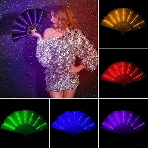 Glow Folding Led Glasses Fan, Dancing Light Fan, Night Show, Halloween, Christmas, Rave, Festival Accessories, Party Sources 11 Main Sales Rave Party Glasses - №5
