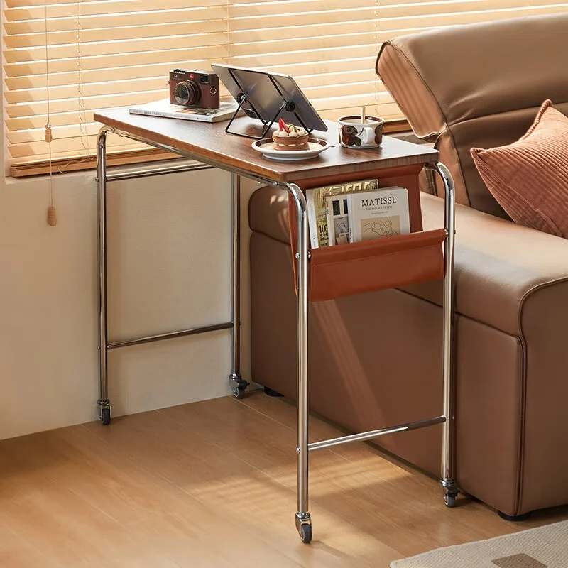 Home Narrow Desk Computer Desk Mobile Bedside Table Small Unit Learning Workbench Versatile Side Table Small Coffee Table