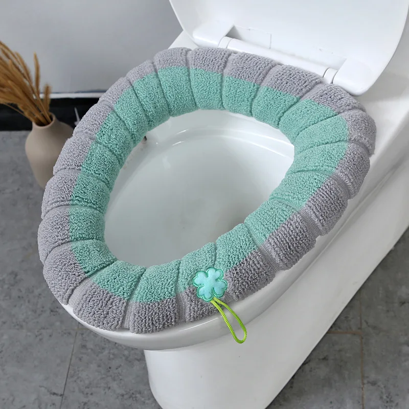 Coprisedile per wc caldo invernale tappetino per wc da bagno cuscino con manico più spesso morbido lavabile Closestool accessori per scaldavivande