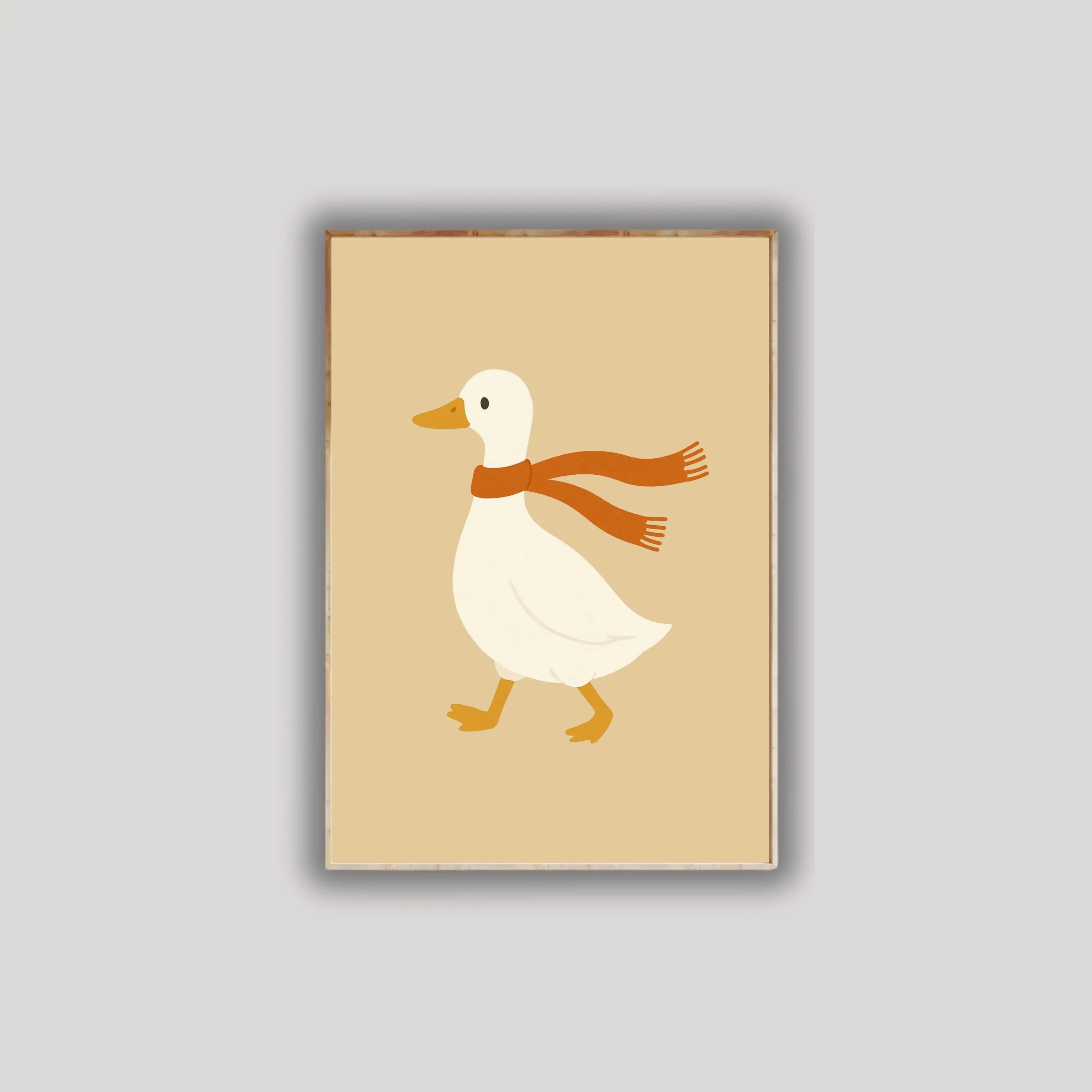 Cute Silly Goose Rocking Horse Chick Teddy Bear Blue Duck Poster Print Wall Art Pictures Canvas Painting Room Home Decor Gift