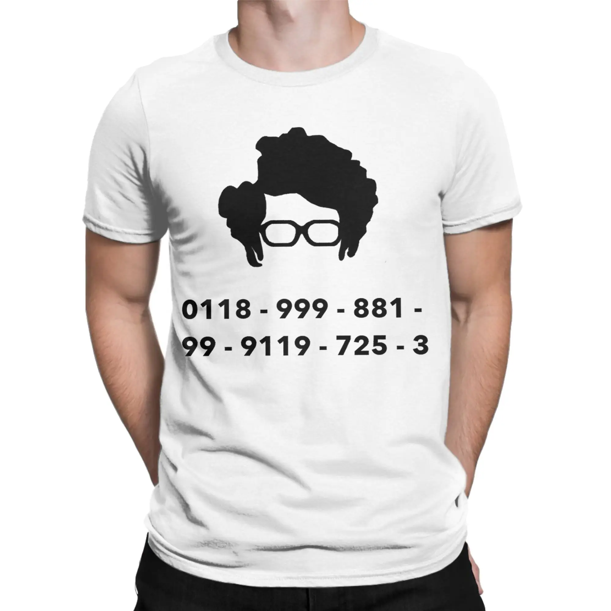 Moss New Emergency Number The IT Crowd T-Shirts for Men  Leisure Cotton Tees Crewneck Short Sleeve T Shirt Gift Idea Tops