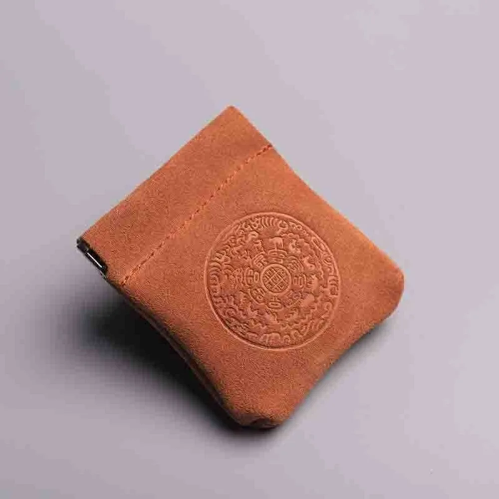 แบบพกพากระเป๋าเก็บเครื่องประดับสร้อยข้อมือแหวน Cowhide หนังผู้ถือเครื่องประดับกระเป๋าต่างหูสร้อยคอกระเป๋าเหรียญสแควร์