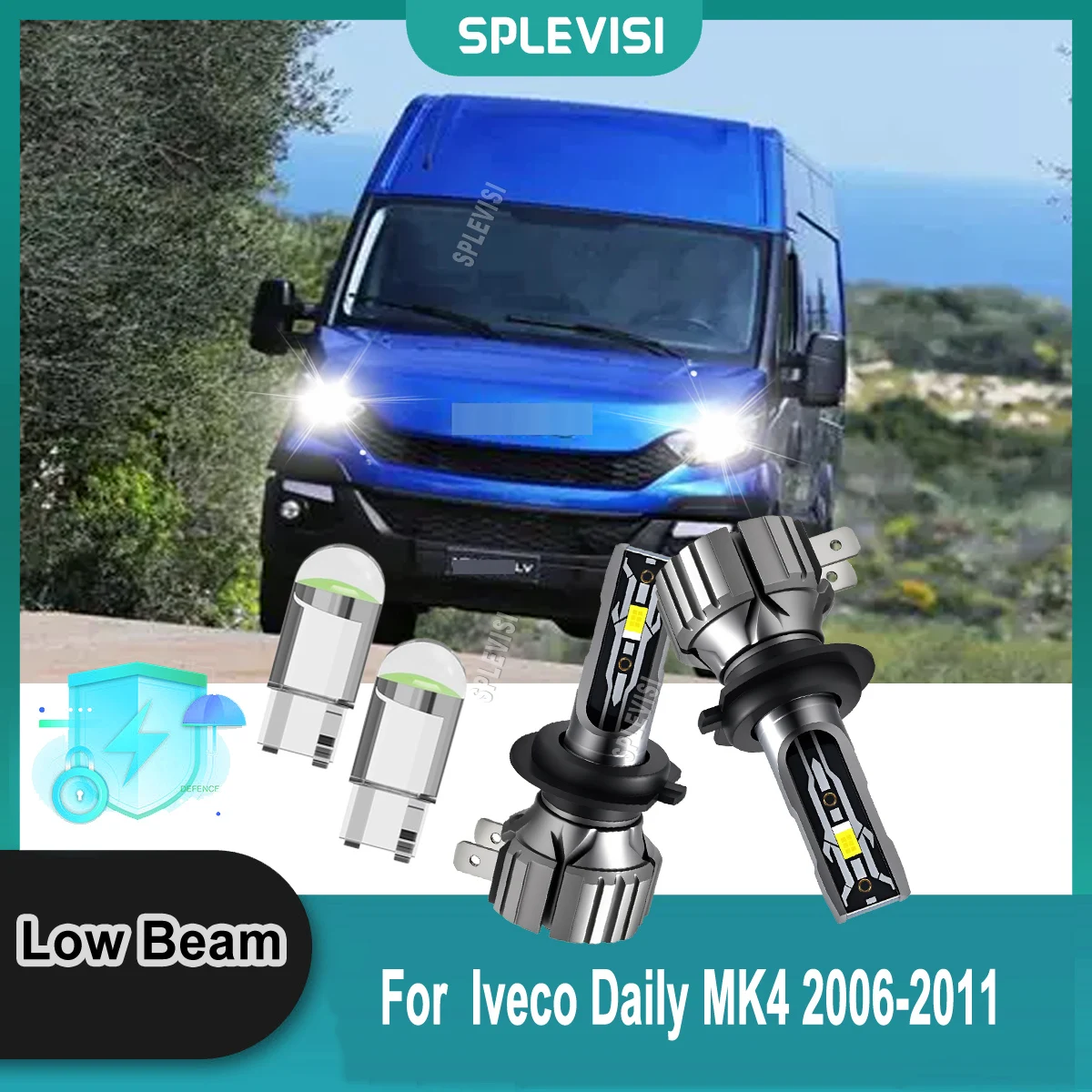 

OEM Replacement H7 499 LED White Headlight Low Bulbs - Perfect Lighting Beam For Iveco Daily MK4 2006 2007 2008 2009 2010 2011