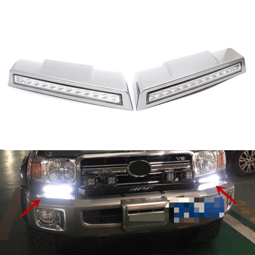 

Car Front Bumper LED Daytime Running DRL Light For Toyota Land Cruiser LC70 LC76 LC77 LC78 LC79 Under Headlight Lamp