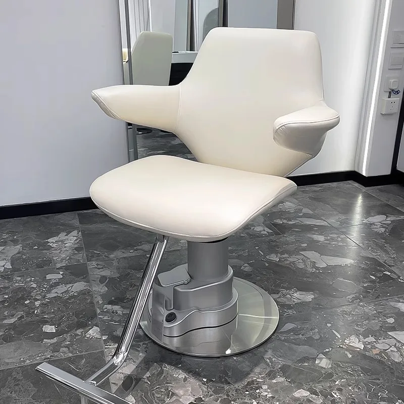 Internet celebrity hairdresser chair reliable rotatable lifting hair cutting chair hair salon special electric lifting light lux