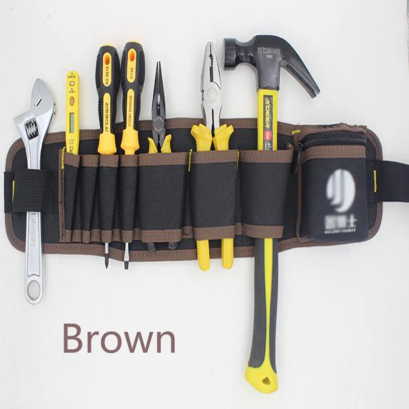 Multi-pockets Tool Bag Waist Pockets Electrician Tool Bag Organizer Carrying Pouch Repair Tools Bag Belt Waist Pocket Case