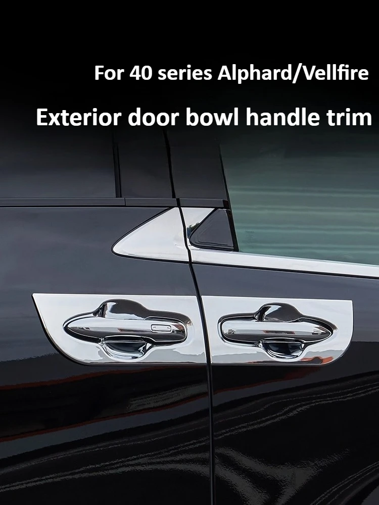 

For Toyota 40 series Alphard/Vellfire 2025 door handle trim electroplating exterior bright strip trim accessories