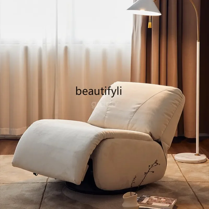 

Zq Ленивый Диван Электрический Функциональный Кресло Для Отдыха Скандинавская Гостиная Искусственная Кожа Вращающийся Ленивый Диван