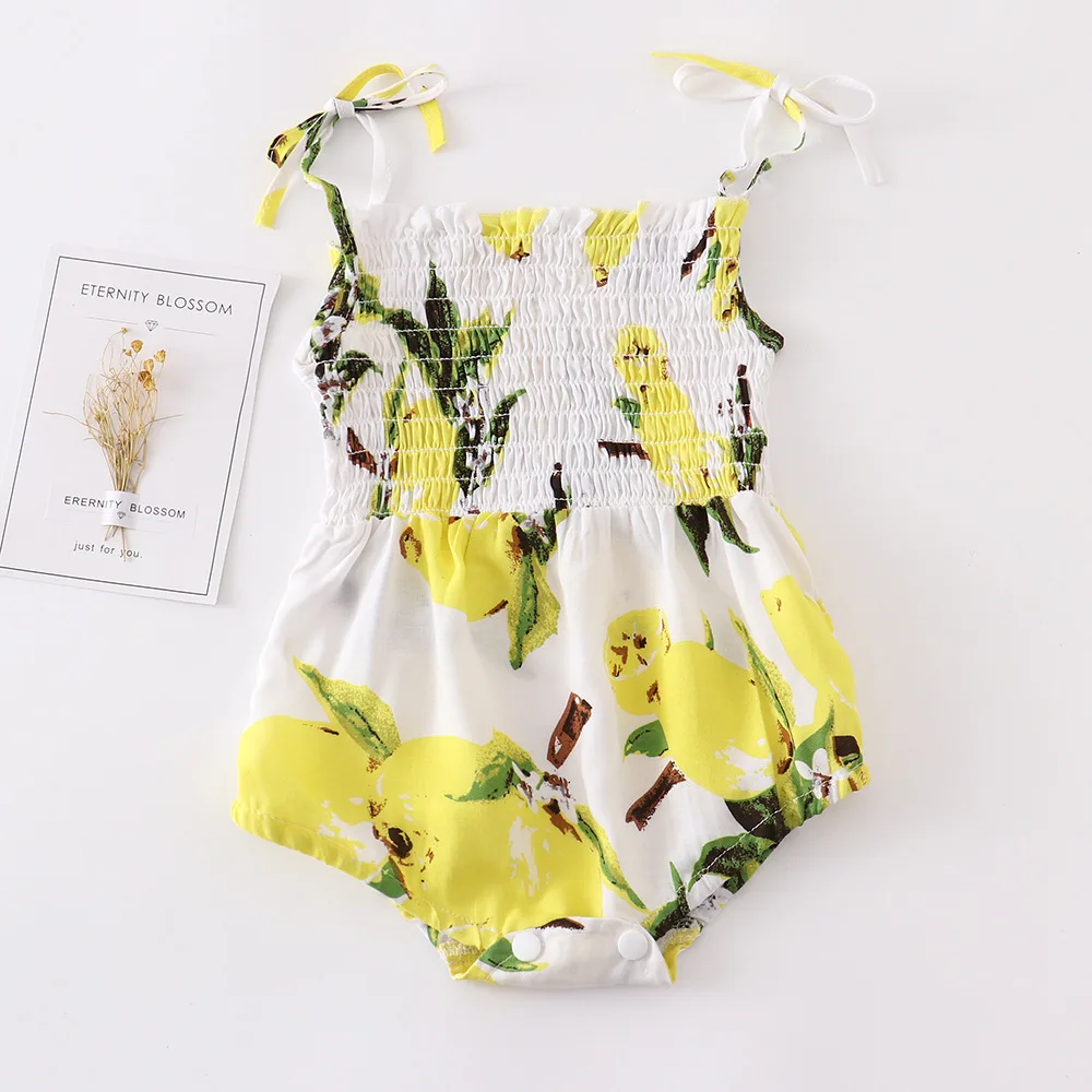 

Летний детский комбинезон без рукавов с принтом подсолнухов для девочек