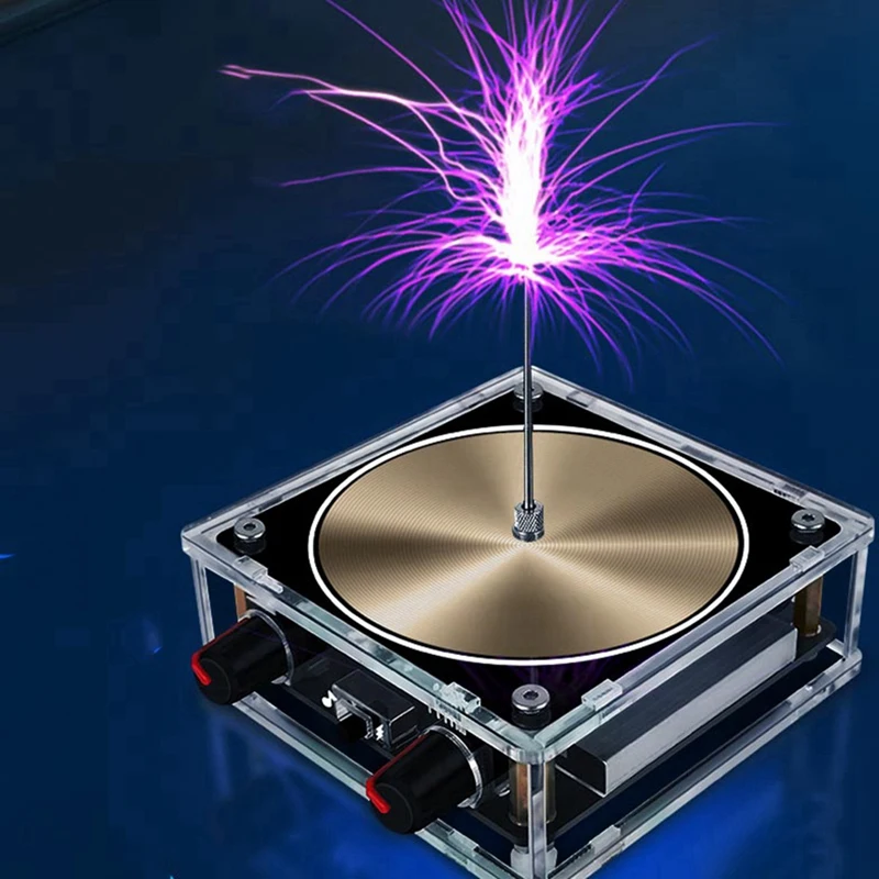 

TS10-001 Music For Tesla Coil Wireless Transmission Experiment Arc Plasma Coil Desktop Toy Science Education Kit Durable US Plug