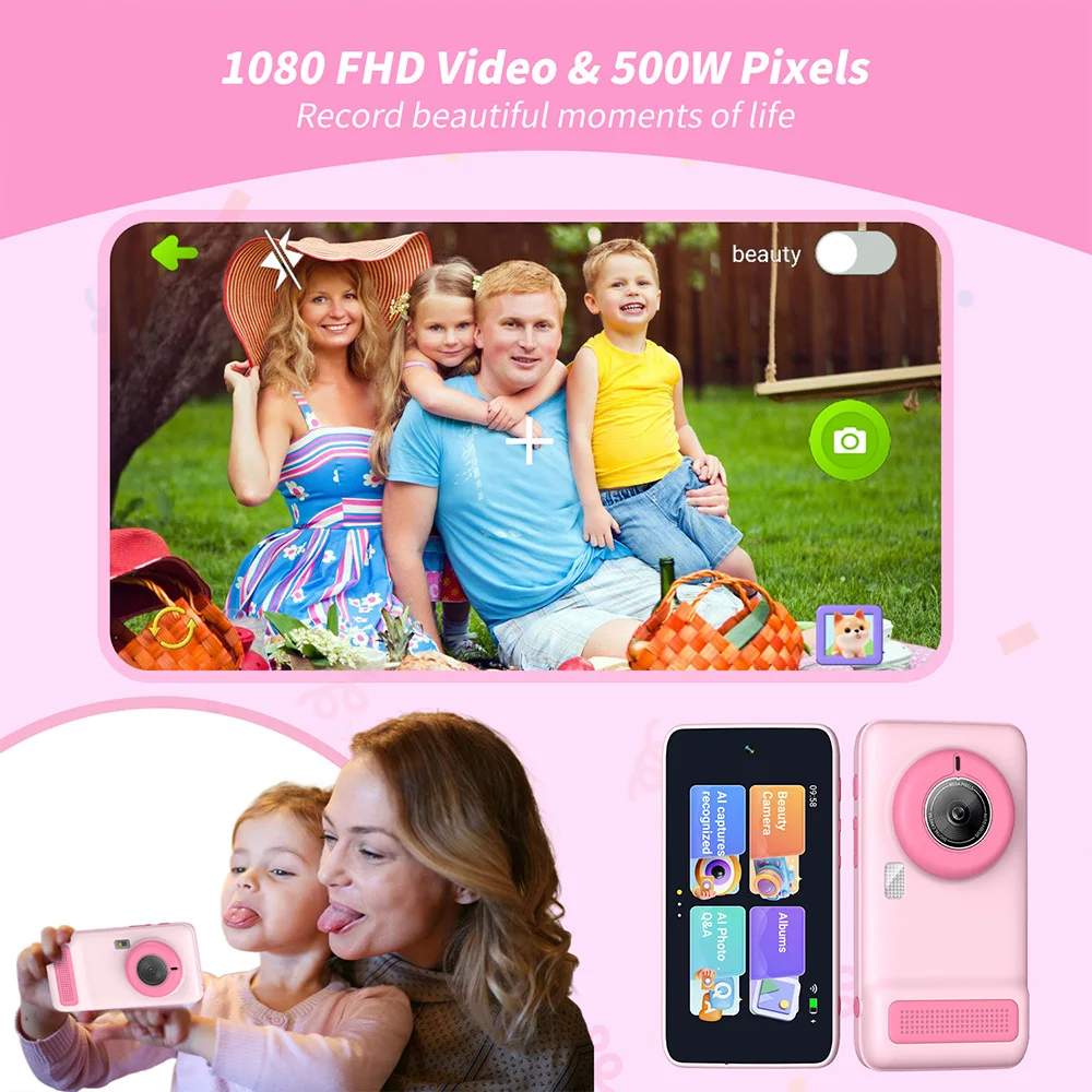 Velec AI Educational Camera for Kids Age 3-12 Smart Toys with Photo Recognition Speech Knowledge Learning Birthday Gift for kids