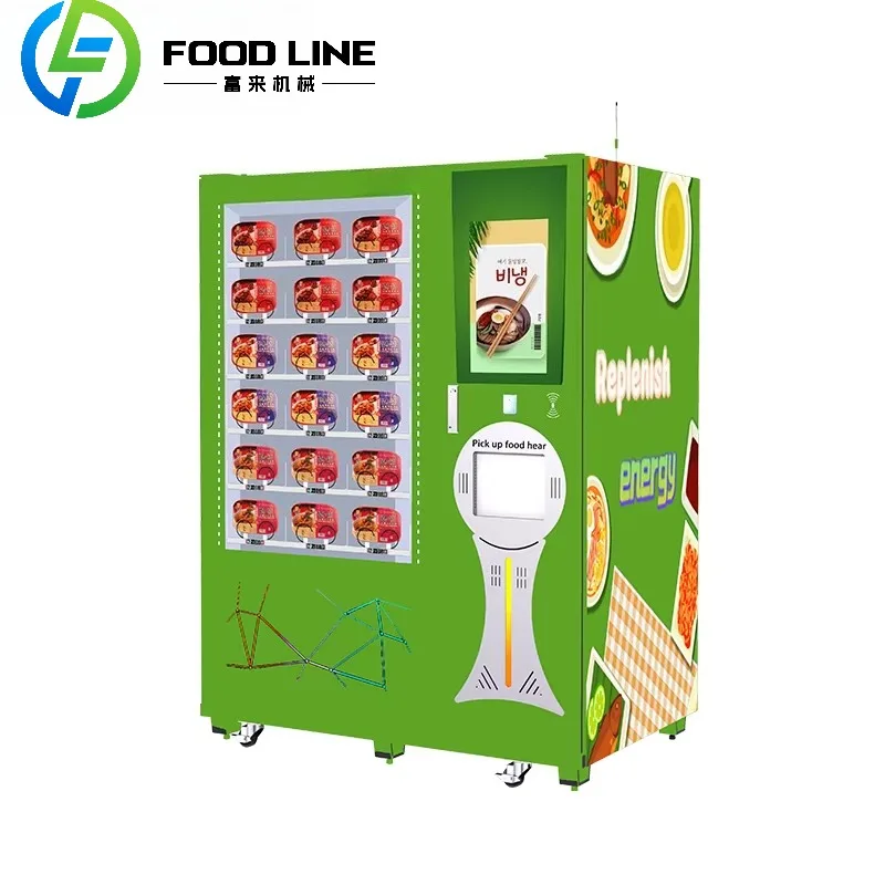 Customized Business Hot Food Automat Fully Automatic Commercial Hot Meal Vending Machine With Multi Cuisine Menu Options