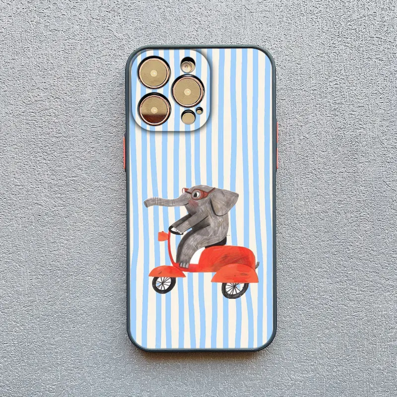 Simple Cute Green And White Plaid Animal Phone Case for Iphone 17 16 15 14 Pro Max 16 Plus 13 12 Mini 11 Pro Max XR XS X Cover - náhled 5