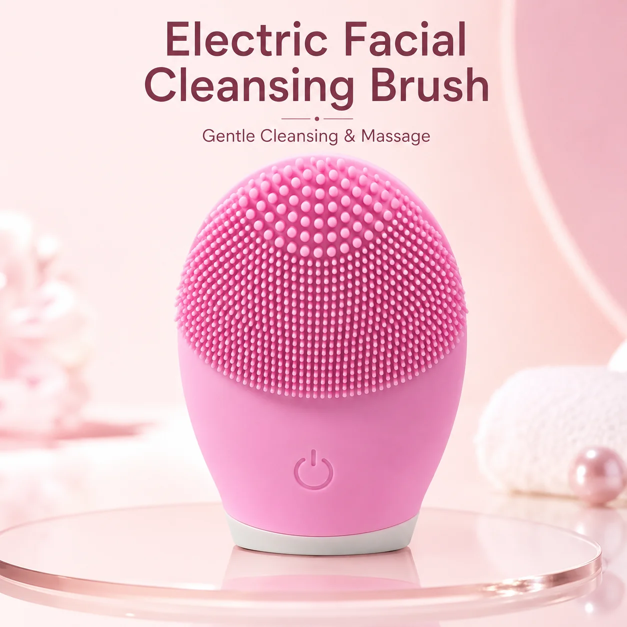 Escova Facial Elétrica para Limpeza de Poros, Dispositivo de Limpeza Facial, Instrumento de Limpeza Facial para Mulheres e Homens com Vibração Sônica