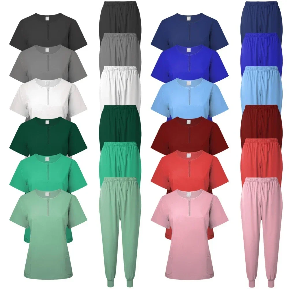 مجموعات زي الدعك للنساء الطبيبات ، ركض تقشير طبيب الأسنان ، ممرضة سباندكس وبلوزة رايون ، ملابس الطبيب ، مجموعة من البلوزات