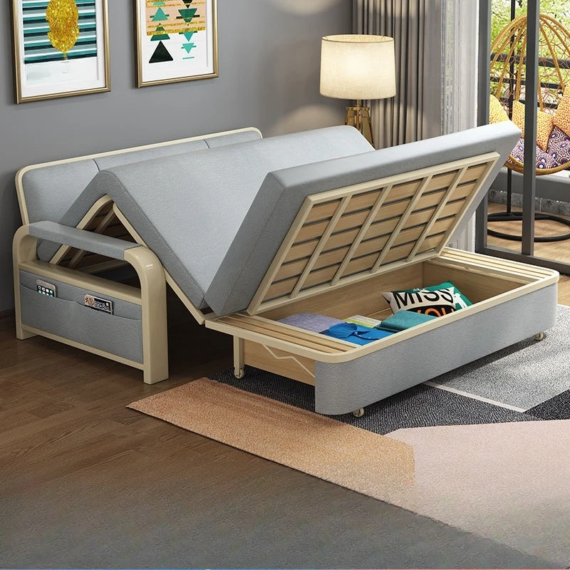 Living room leave-in folding sofa bed rental room apartment bedroom household multi-functional storage