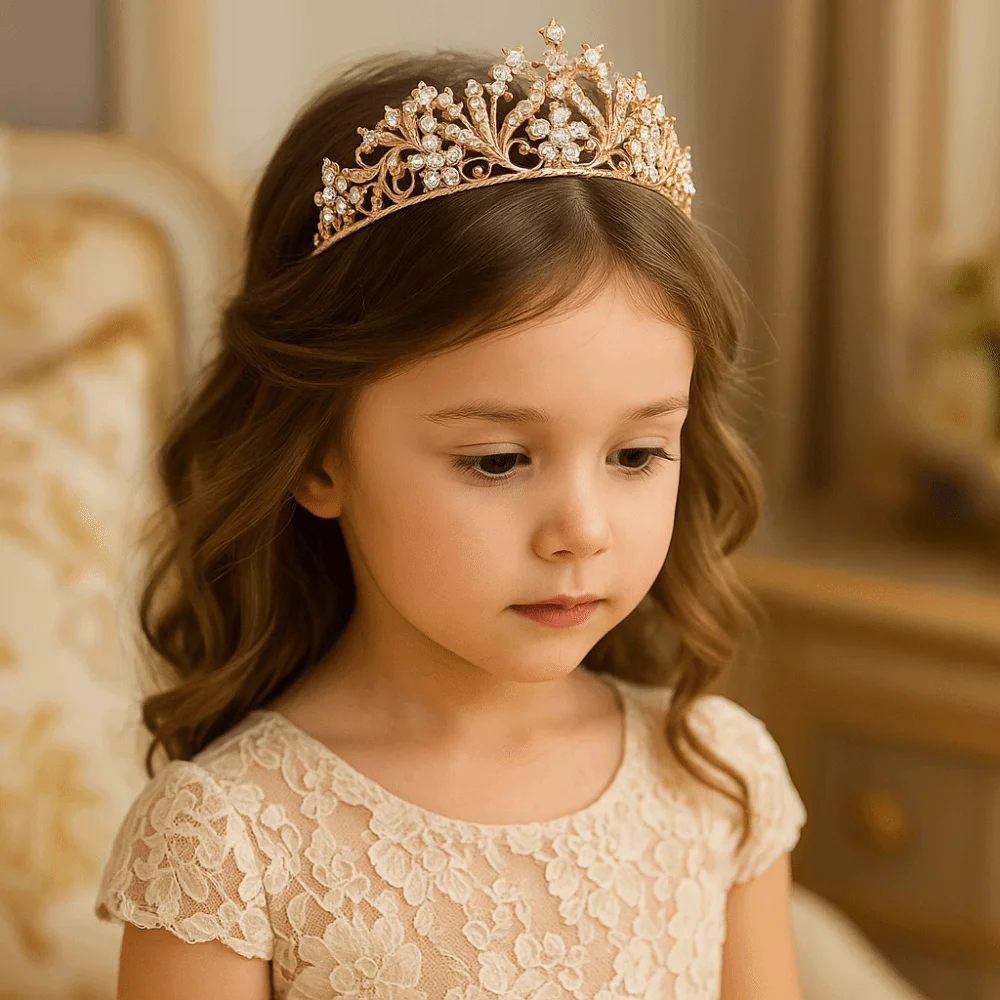 مجوهرات الزفاف تألق حجر الراين الإكليل رائعة أنيقة الزفاف إكسسوارات الشعر سبيكة معدنية فاخرة الأميرة التيجان هدية #1