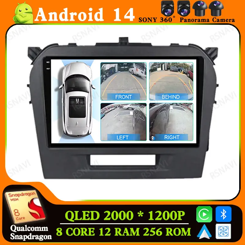 

Andoird 14 Car Radio For Suzuki Vitara 2015 - 2019 Head Unit Multimedia Navigation 4G LTE DSP Wireless Carplay Auto 5G WIFI DVD