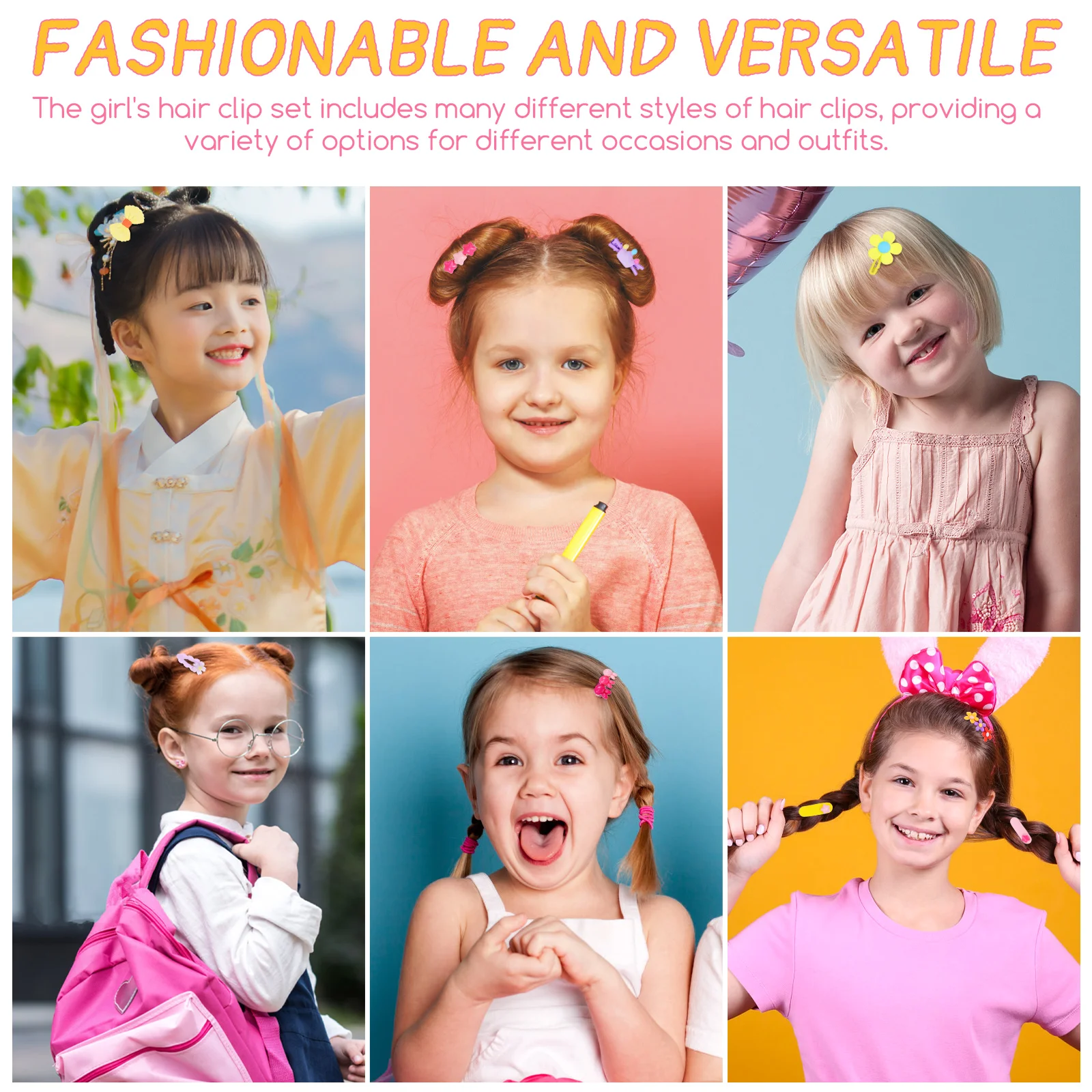 

42Pcs Girls Hair Accessories Cute Hair Clips for Toddlers Stylish Barrettes Bright Fun Colors Lightweight Secure Hold All Day