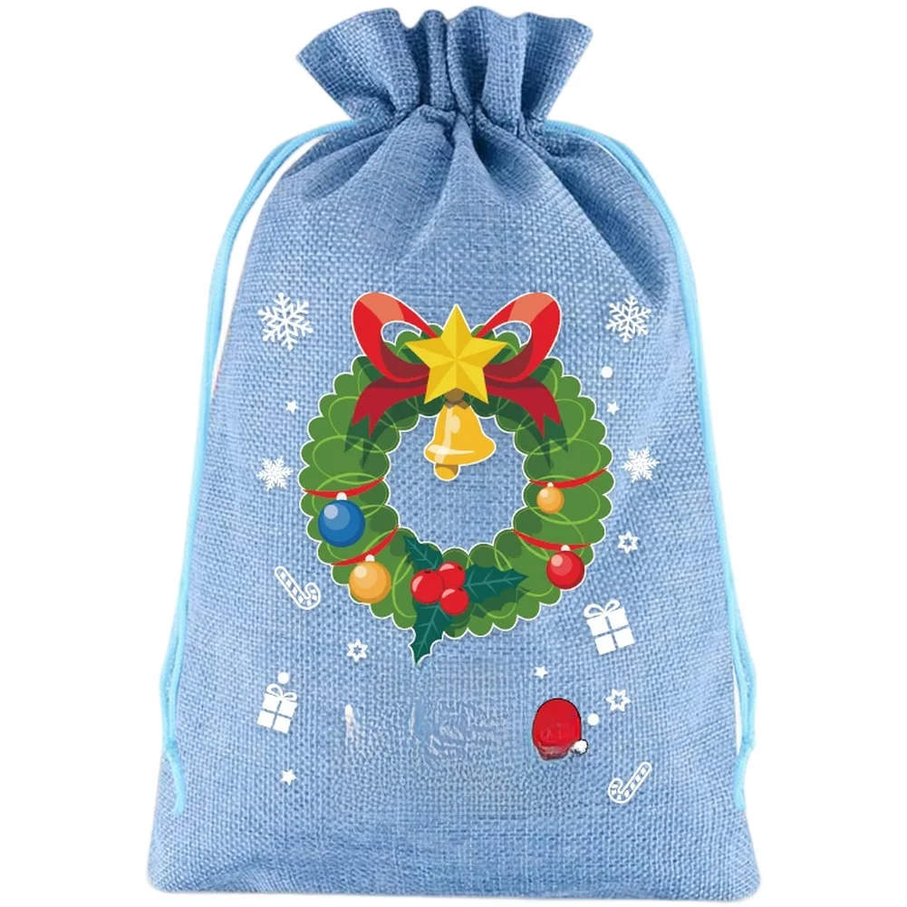 

Сумки для праздничных подарков Рождественские сумки на шнурке Праздничные подарки разных цветов Сумки для подарков Безопасная застежка на шнурке